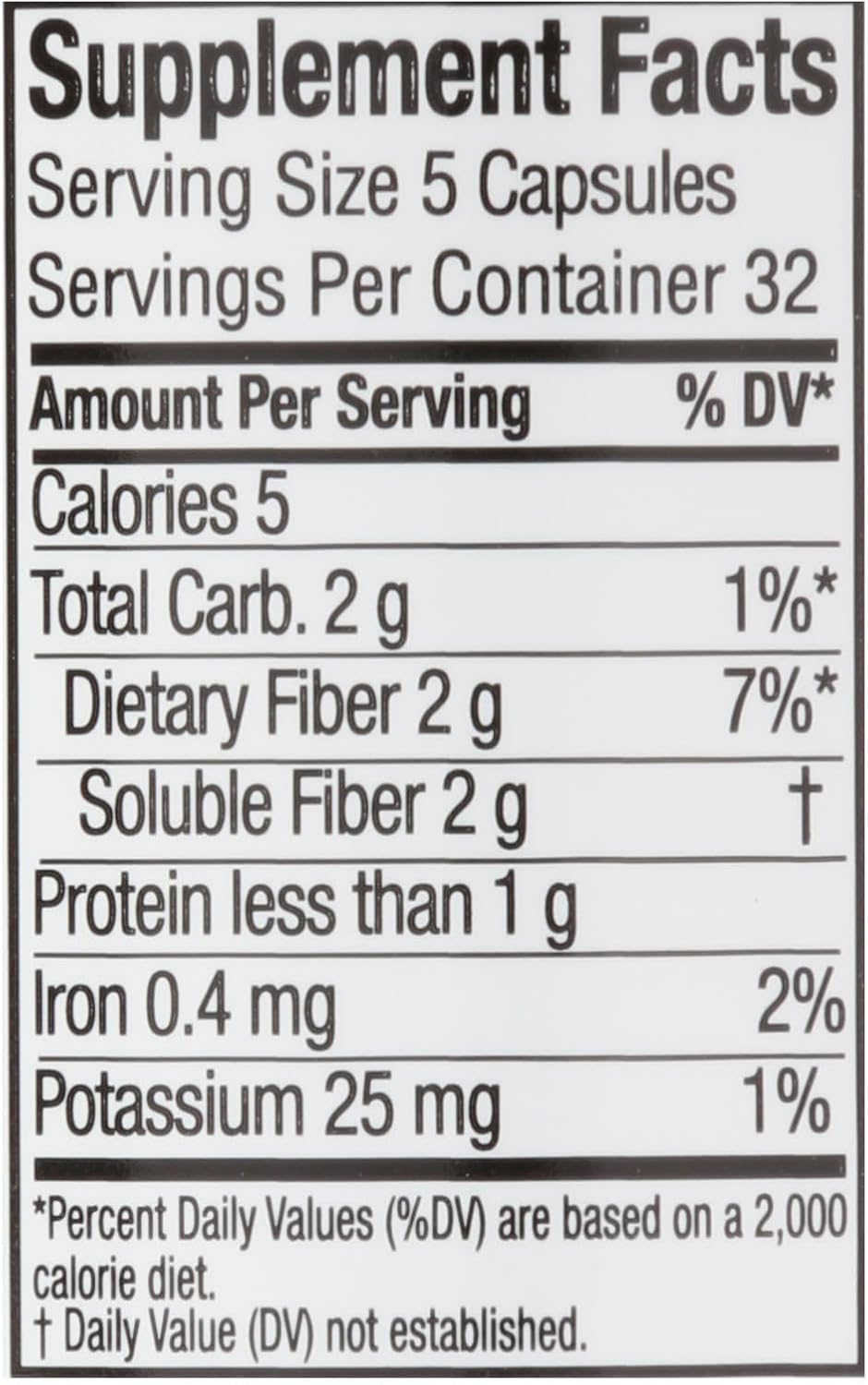 Rite Aid Psyllium Fiber Capsules, 160 Count, Natural Supplement for Constipation Relief and Digestive Health