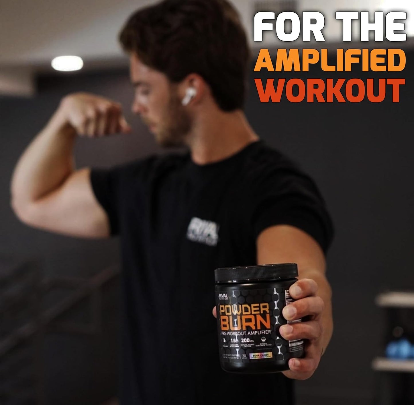 RIVAL NUTRITION Powder Burn 2.0 Orange - 35 Servings, 14.24 Ounce - Energy-Boosting Supplement