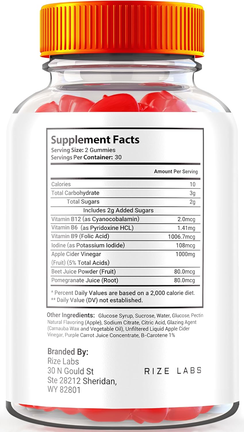Rize Labs Ignite Keto ACV Gummies - Pack of 3 for Advanced Weight Loss - 180 Gummies