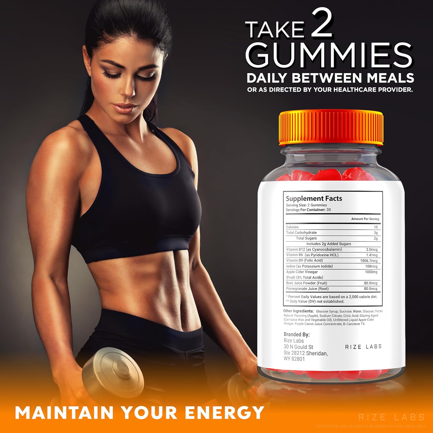 Rize Labs Ignite Keto ACV Gummies - Pack of 3 for Advanced Weight Loss - 180 Gummies