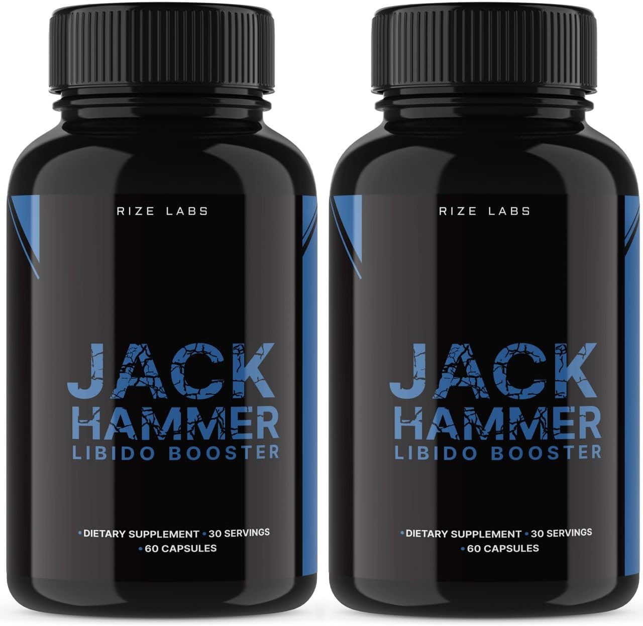 Rize Labs Jack Hammer Libido Booster Supplement for Men - Natural Performance Enhancement (120 Capsules)