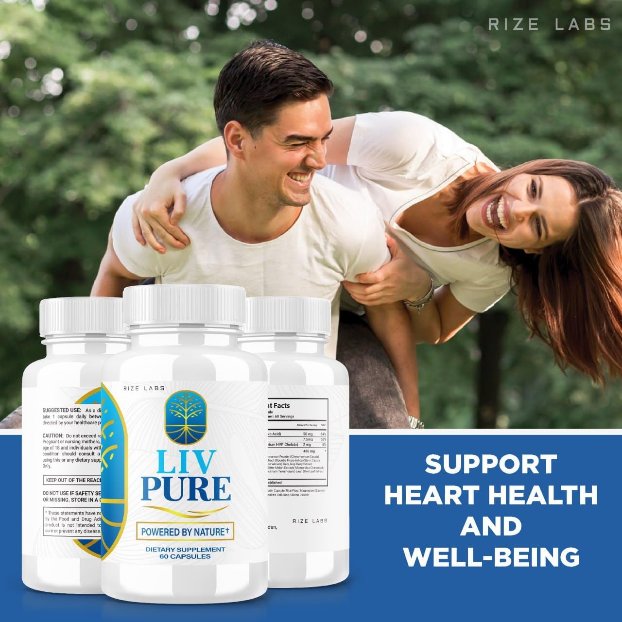 Rize Labs LivPure: Advanced Formula Liver Support Supplement - Vegan Liver Function Pills (180 Capsules)