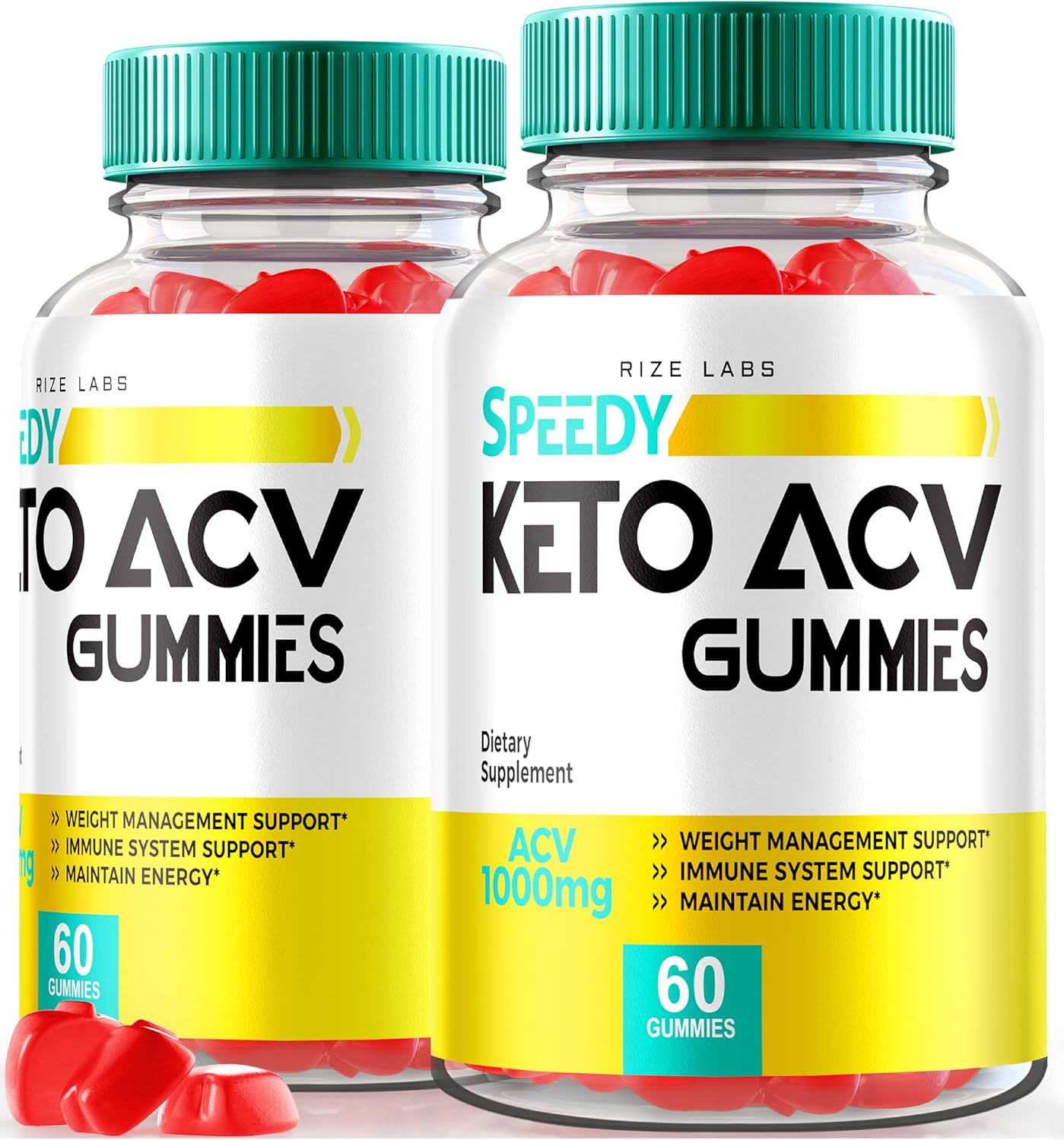 rize labs Speedy Extreme Keto Plus ACV Gummy 2000mg Supplement for Advanced Slimming Formula - 120 Gummies