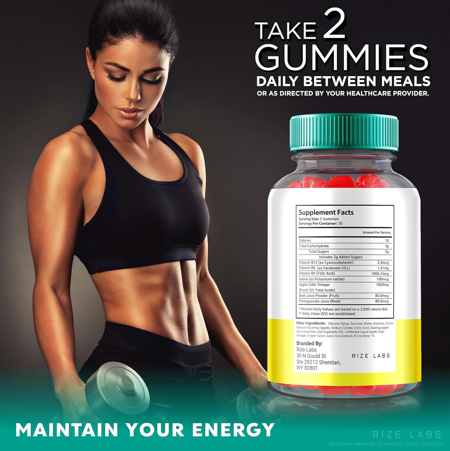 rize labs Speedy Extreme Keto Plus ACV Gummy 2000mg Supplement for Advanced Slimming Formula - 120 Gummies