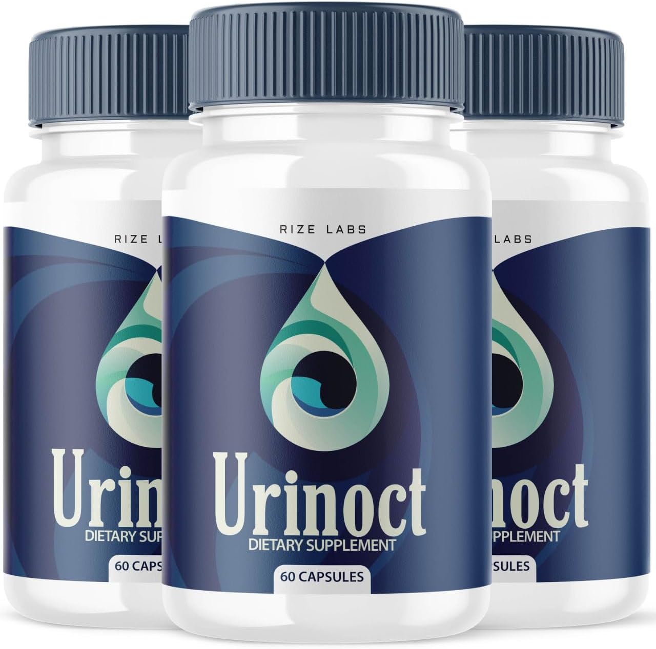 Rize Labs Urinoct Prostate Supplement 3 Pack - Bladder Health, Advanced Function Formula, Herbal Blend Reviews, Prostate Flush for Flow - 180 Capsules