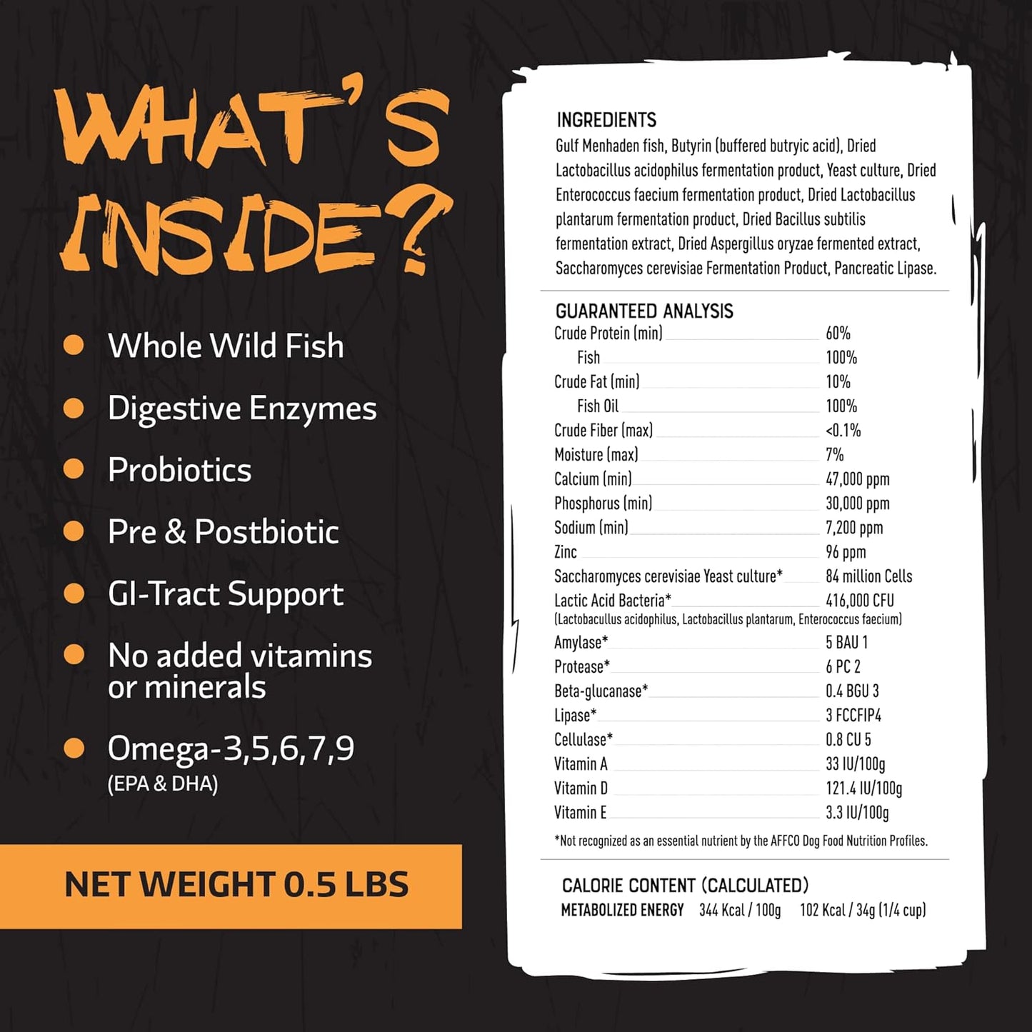 Rogue Pet Science Origins 5-in-1 Dog Supplement with Natural Omega 3 Fish Oil for Healthy Digestion, Skin, Coat, Itching & Joint Inflammation