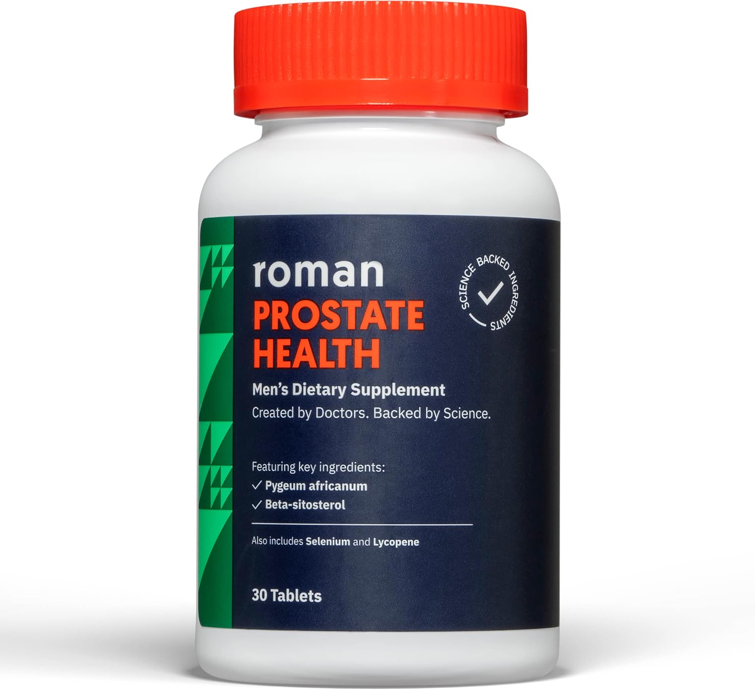ROMAN Prostate Health Supplement for Men with Selenium, Pygeum Africanum, Beta-Sitosterol, and Lycopene - 30-Day Supply