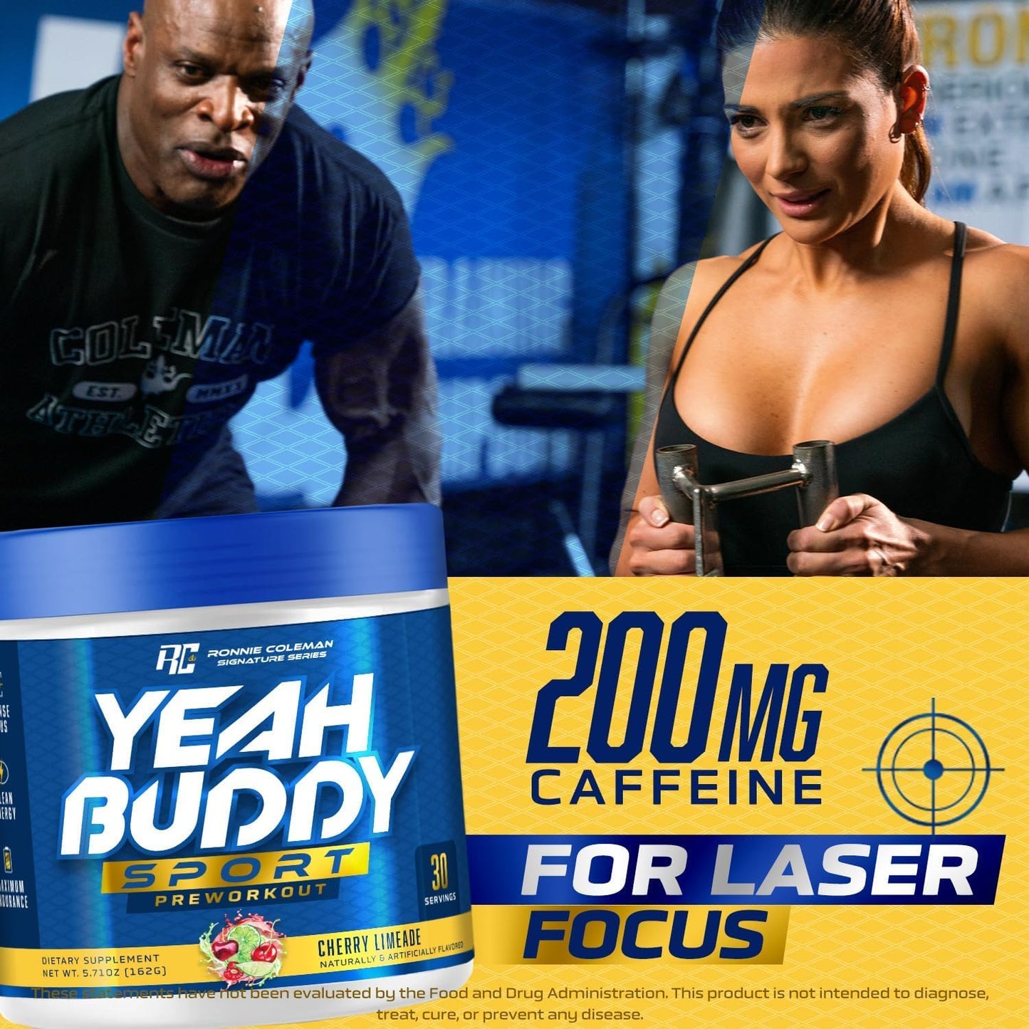 Ronnie Coleman Signature Series Island Crush Pre Workout Powder - Energizing Blend with Amino Acids, Caffeine, and Focus Support for Men & Women, 30 Servings