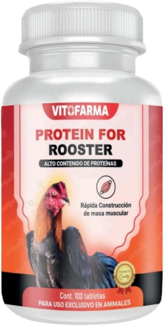 Rooster Chicken Protein Blend - Whey and Egg Albumin Base for Gallos - 100 Tablets