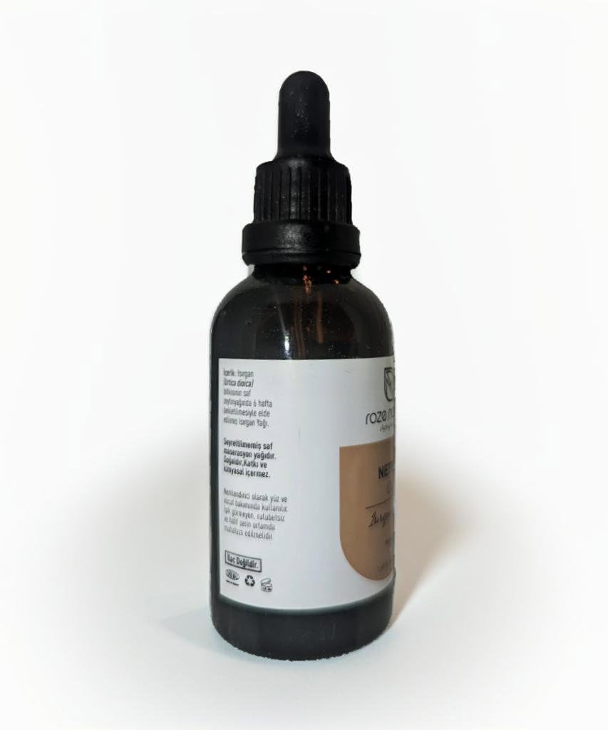 ROZE NATURA Nettle Leaf Macerated Oil Extract - 1.69 fl oz (50ml), 100% Pure & Natural Non-GMO Formula