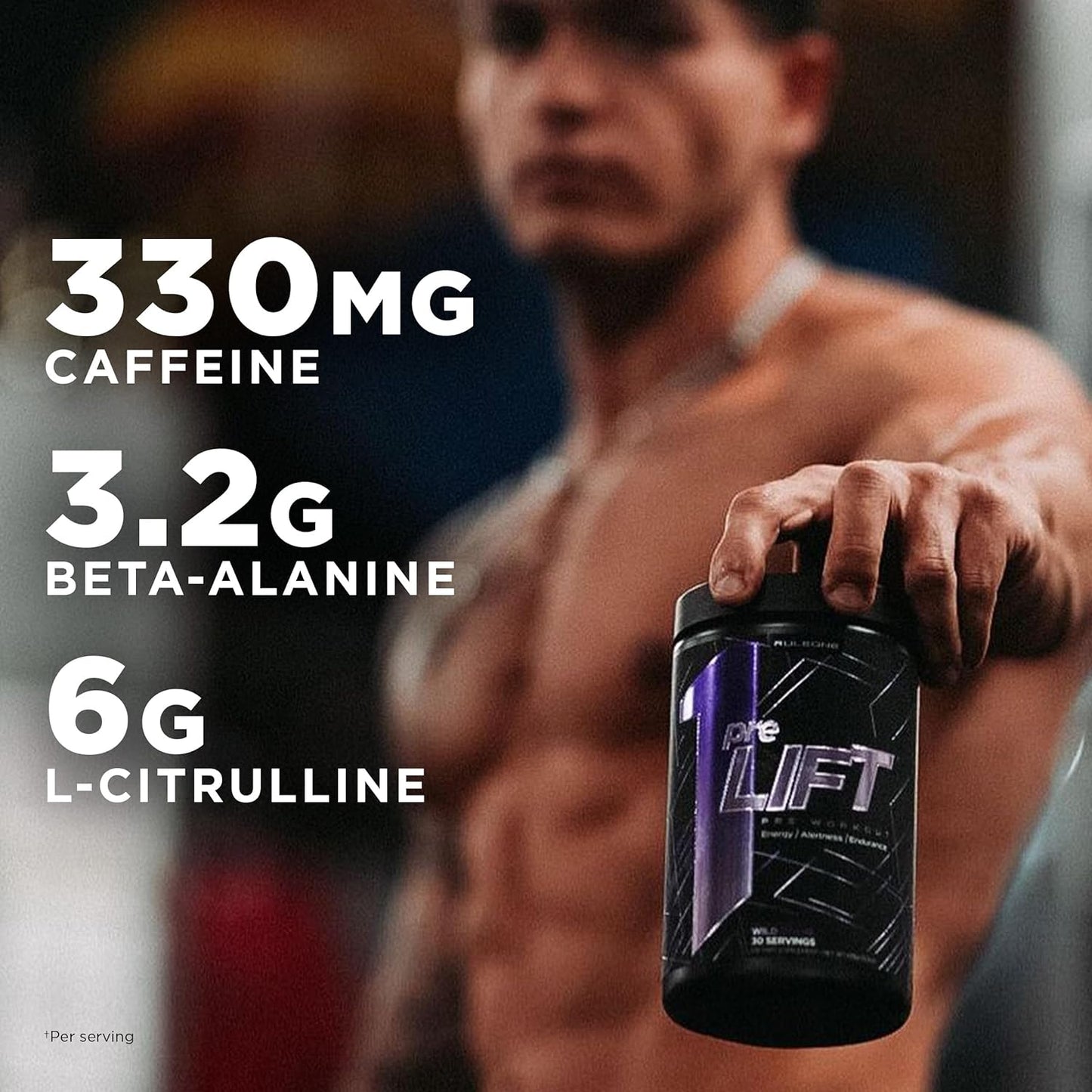Rule 1 preLIFT Pre-Workout Supplement - Energy, Alertness, & Endurance Booster with 6g Citrulline, 3.2g Beta Alanine, 3 Caffeine Sources + 20 Others (30 Servings, Mandarin Mango)