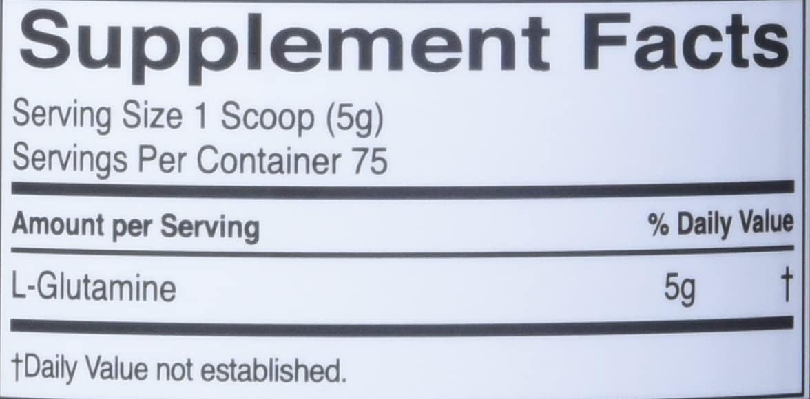 Rule 1 Proteins R1 Glutamine Powder - 75 Servings, Unflavored, 375g