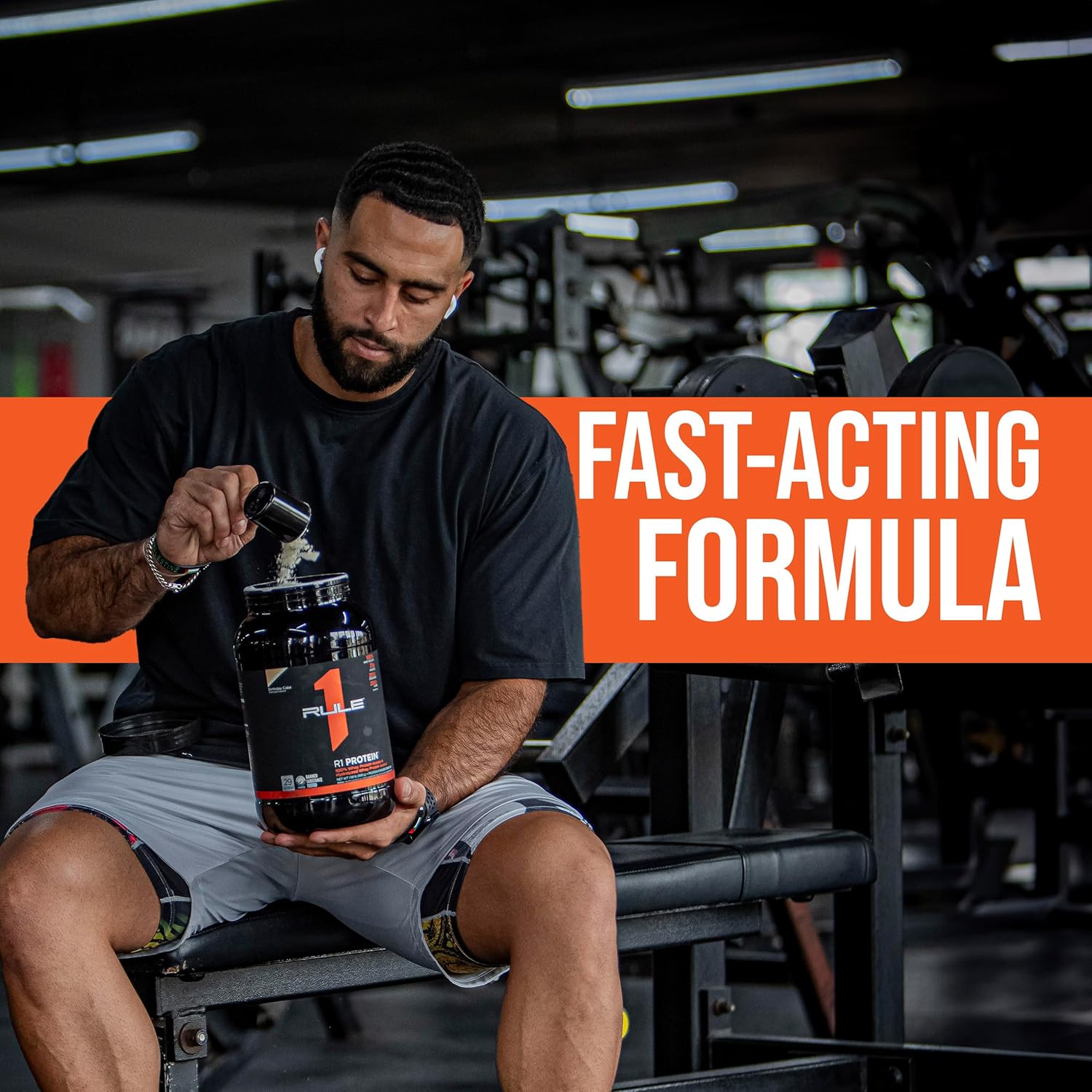 Rule 1 Proteins R1 Protein Strawberries & Creme 5lbs - 25g Fast-Acting Isolate & Hydrolysate Powder with 6g BCAAs for Muscle Growth & Recovery