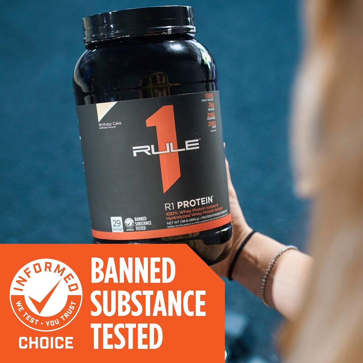 Rule 1 Proteins R1 Protein Strawberries & Creme 5lbs - 25g Fast-Acting Isolate & Hydrolysate Powder with 6g BCAAs for Muscle Growth & Recovery