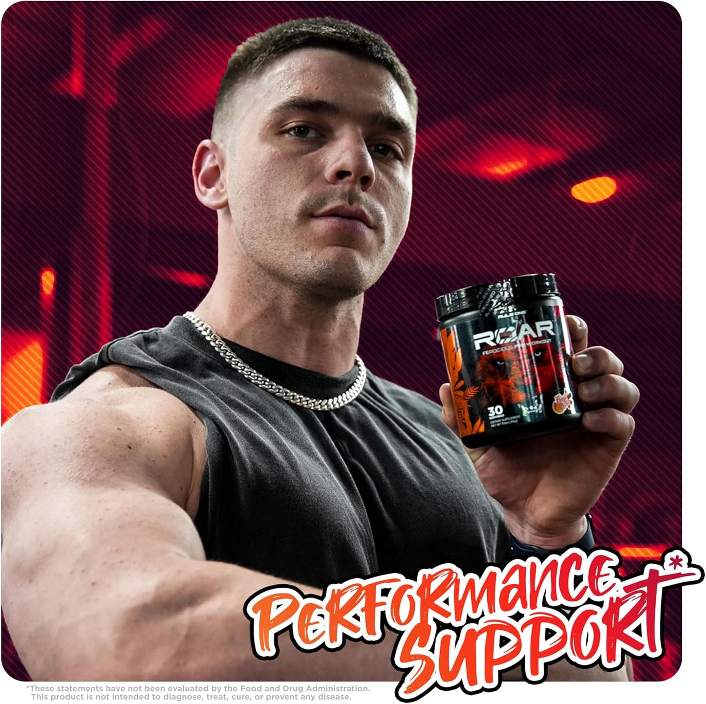 Rule 1 R1 Roar Pre-Workout Powder - Creatine, Beta-Alanine, Citrulline, Electrolytes & Caffeine, Fruit Punch (30 Servings)