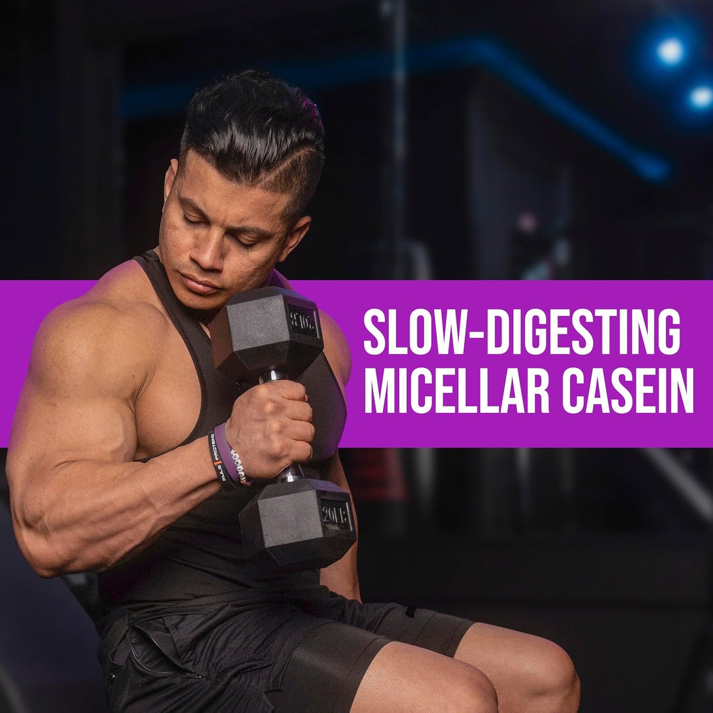 Rule One Proteins Casein - 25g Slow-Release Micellar Casein Protein for Muscle Recovery, Sustained Amino Acid Delivery (2lb, Chocolate Peanut Butter)