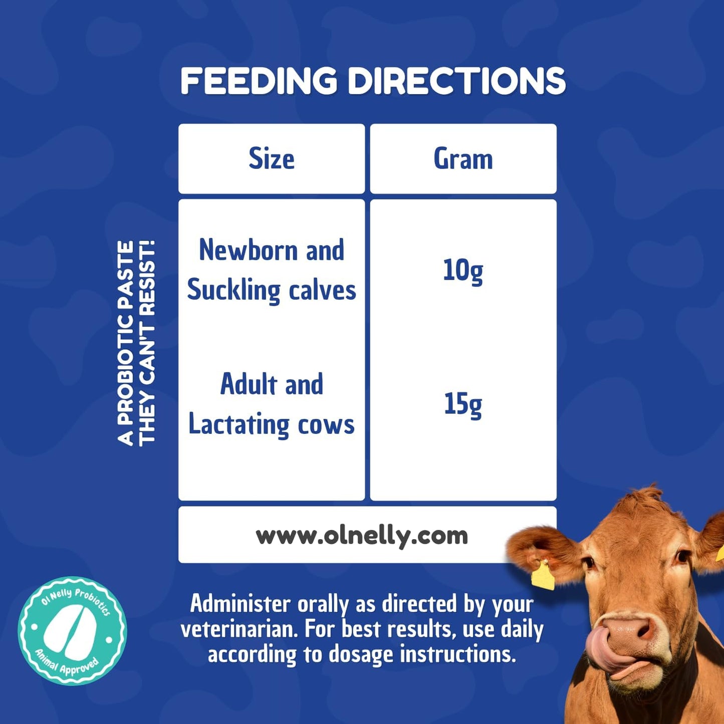 Ruminants Pre and Probiotic Paste with Vitamins and Minerals - 6 Strains, 8 Billion CFU - Immune and Gastro Health Support for Bovines, Goats & More - 80g