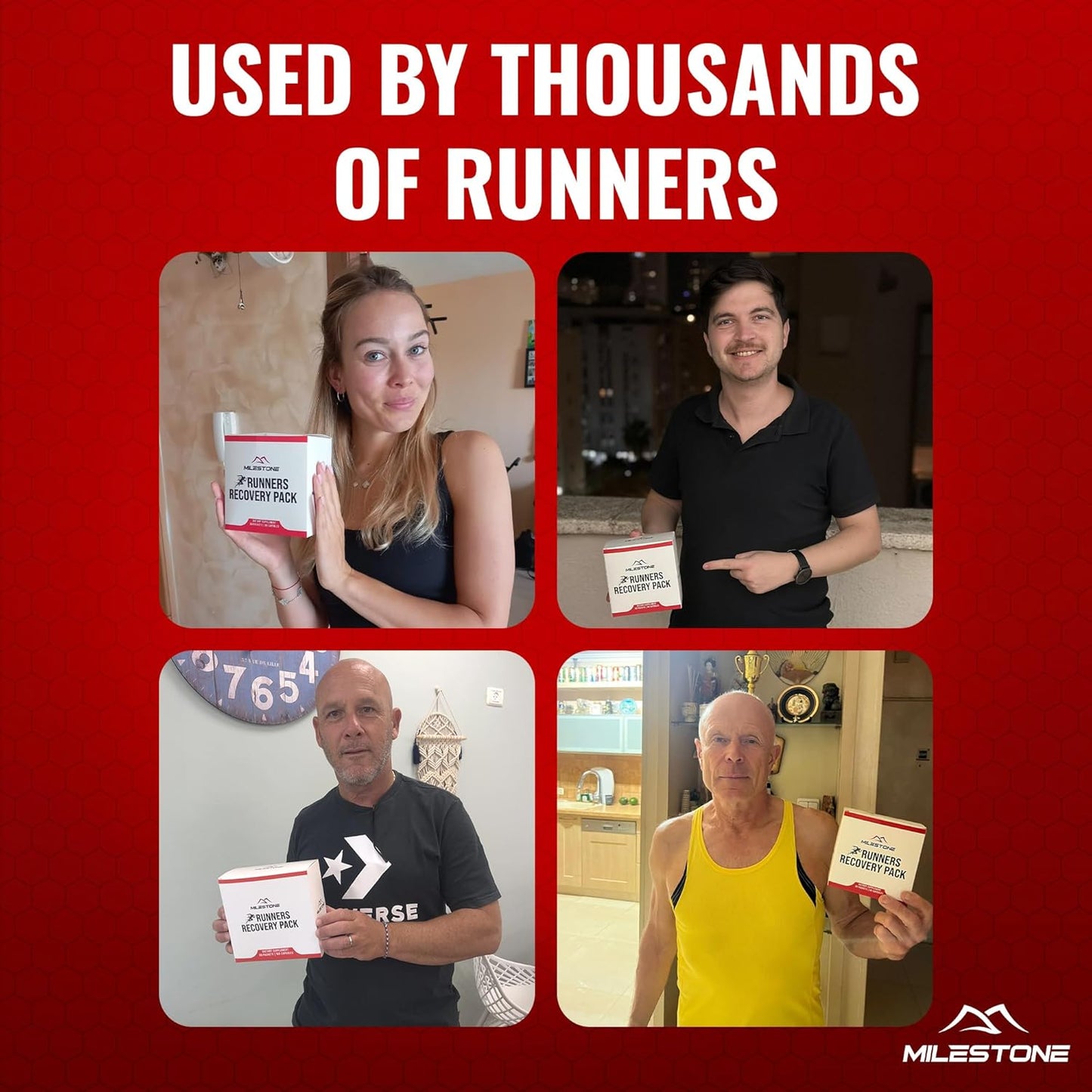 Running Recovery Pack - Boost Marathon Training Nutrition, Recover Faster & Enhance Energy Levels with Endurance Supplement - 60 Packets & 180 Capsules