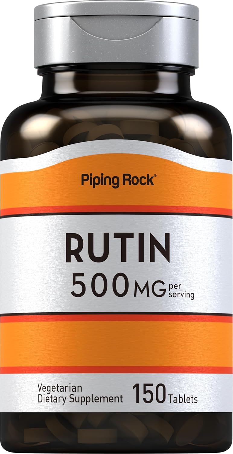 Rutin 500mg Tablets - Vegetarian, Non-GMO, Gluten Free Supplement by Piping Rock | 150 Count
