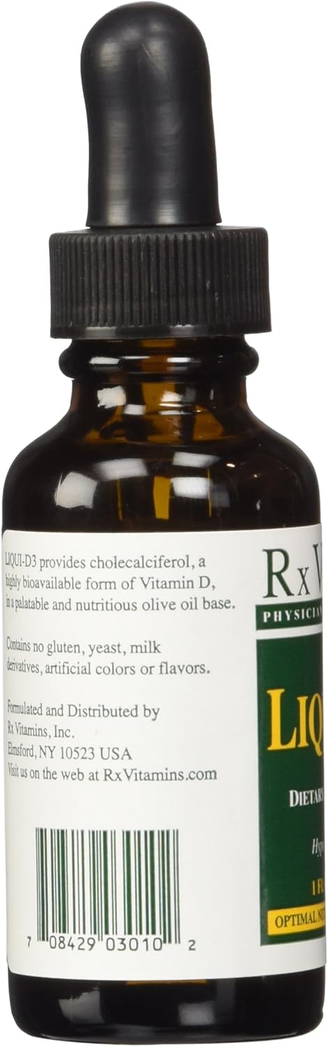 Rx Vitamins Liquid Vitamin D3 Supplement - 2000 IU, 1 Fluid Ounce Bottle