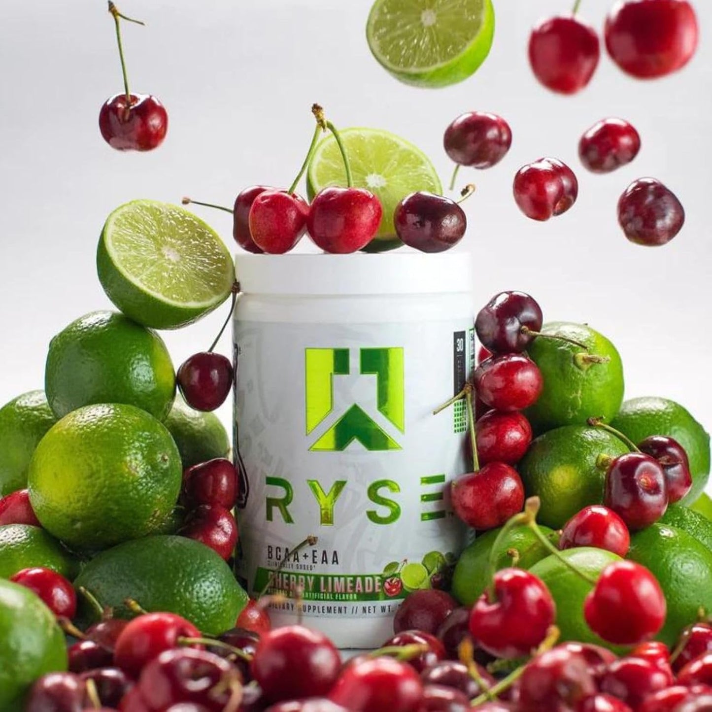 RYSE Core Series BCAA+EAA Supplements - Recover, Hydrate, Build - 5g BCAAs, 3g EAAs - 30 Servings Cherry Limeade