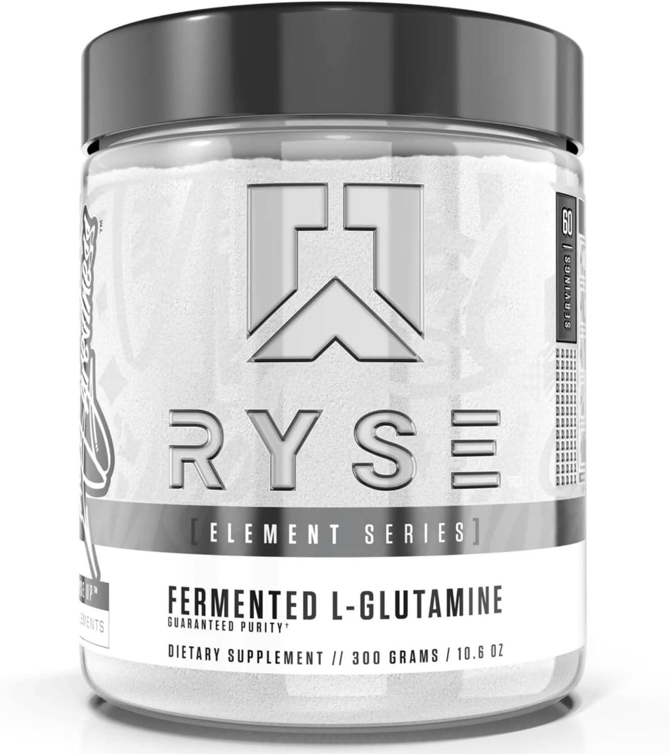RYSE Element Series Fermented L-Glutamine Amino-Acid Supplement for Recovery, Hydration, Gut & Immune Health - 60 Servings