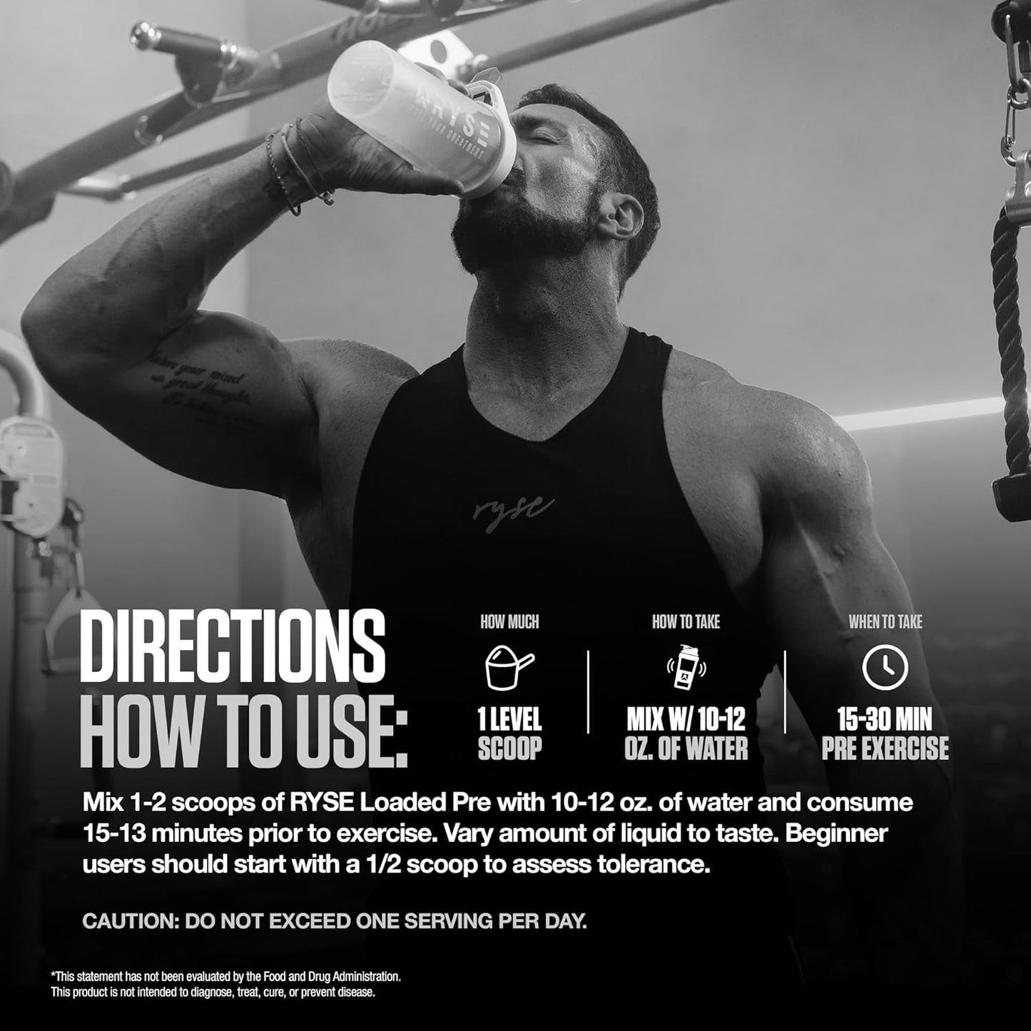 RYSE Loaded Pre Workout Powder Supplement for Men & Women | Cherry Ring Pop Flavor | Boost Energy, Focus, and Pump | 390mg Caffeine | 30 Servings