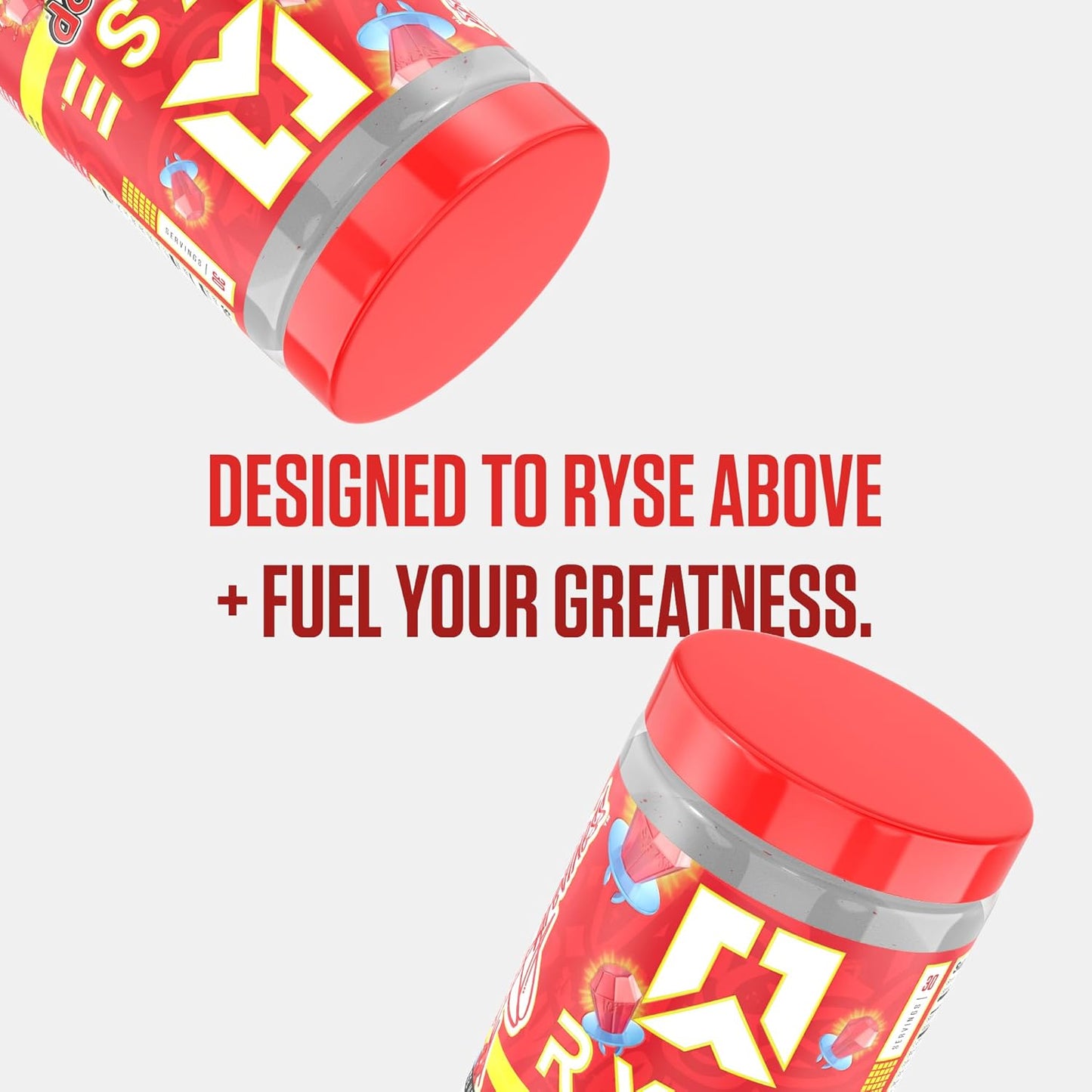 RYSE Loaded Pre Workout Powder Supplement for Men & Women | Cherry Ring Pop Flavor | Boost Energy, Focus, and Pump | 390mg Caffeine | 30 Servings
