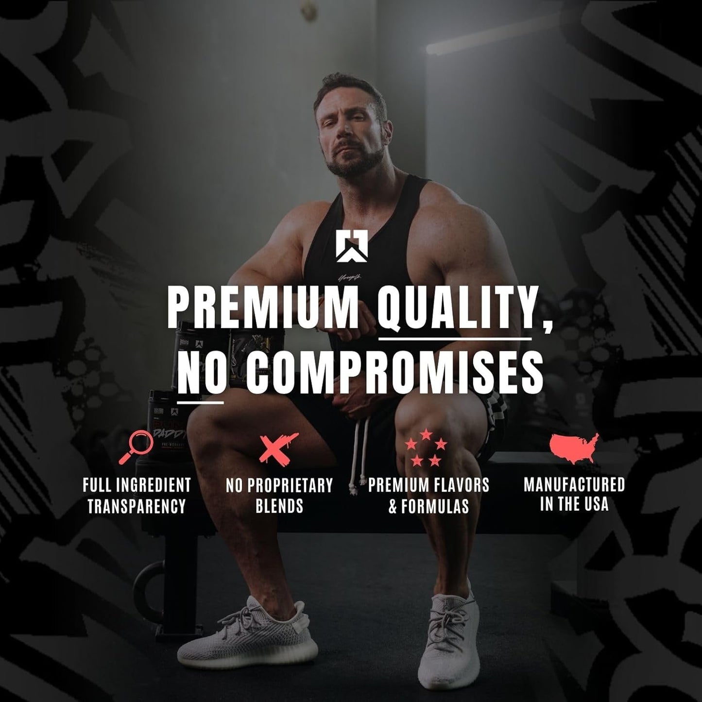 RYSE Signature Series Pump Daddy V2 Non Stim Pre-Workout Supplement by Noel Deyzel - Citrulline, Beta Alanine, Creatine - 40 Servings - Candy Watermelon Flavor