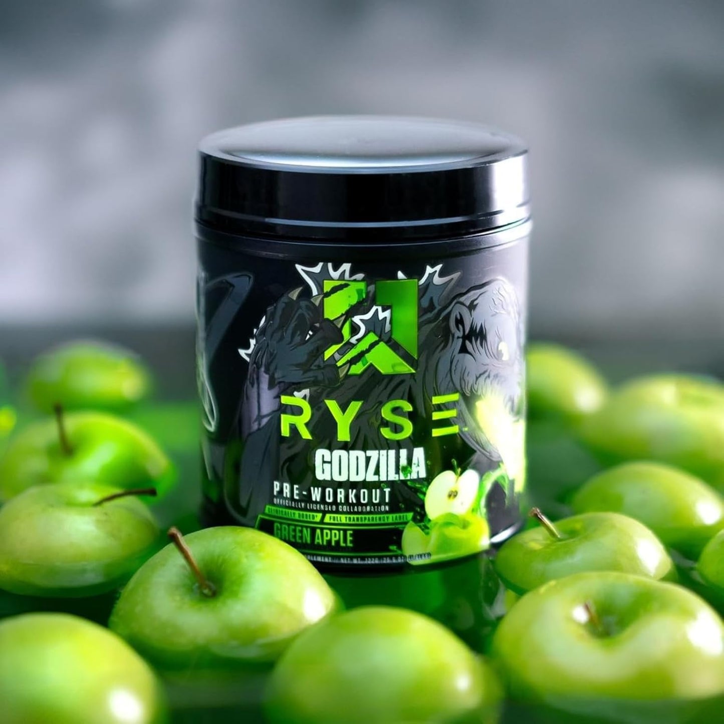 RYSE Up Noel Deyzel Pre Workout Supplement - Citrulline, Beta Alanine, 400mg Caffeine - Intense Pumps, Energy, Focus - 40 Servings - Green Apple