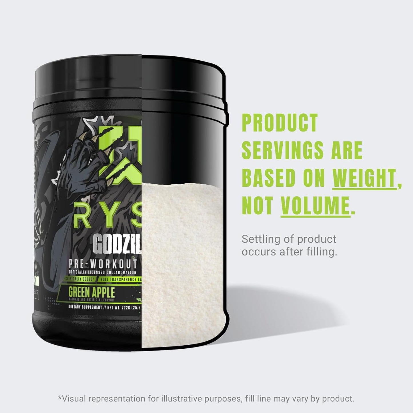 RYSE Up Noel Deyzel Pre Workout Supplement - Citrulline, Beta Alanine, 400mg Caffeine - Intense Pumps, Energy, Focus - 40 Servings - Green Apple