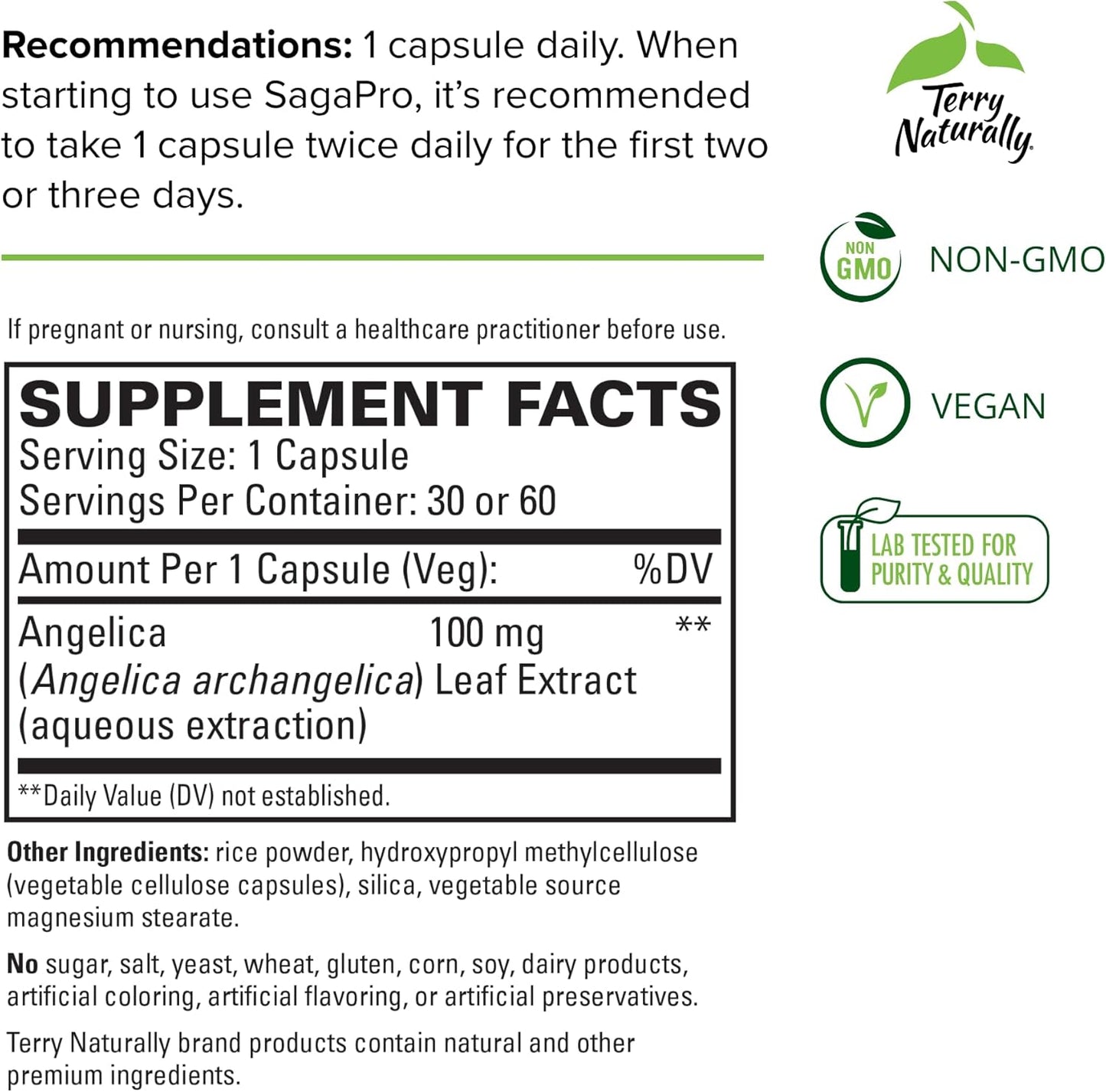 SagePro Bladder Support Supplement with Angelica Leaf Extract - 60 Vegan Capsules for Urinary Tract Health