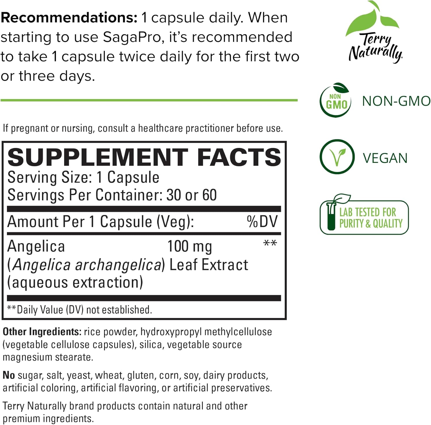 SagePro Bladder Support Supplement with Angelica Leaf Extract - 60 Vegan Capsules for Urinary Tract Health