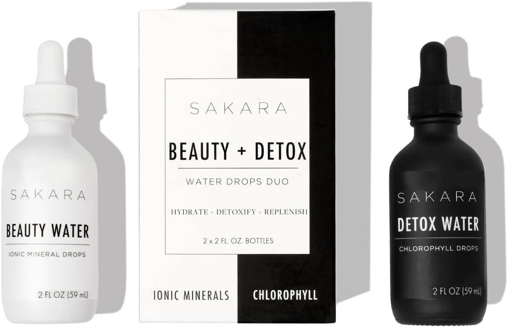Sakara Beauty Water Drops - Liquid Chlorophyll & Trace Minerals Supplement for Detox, 60 Servings