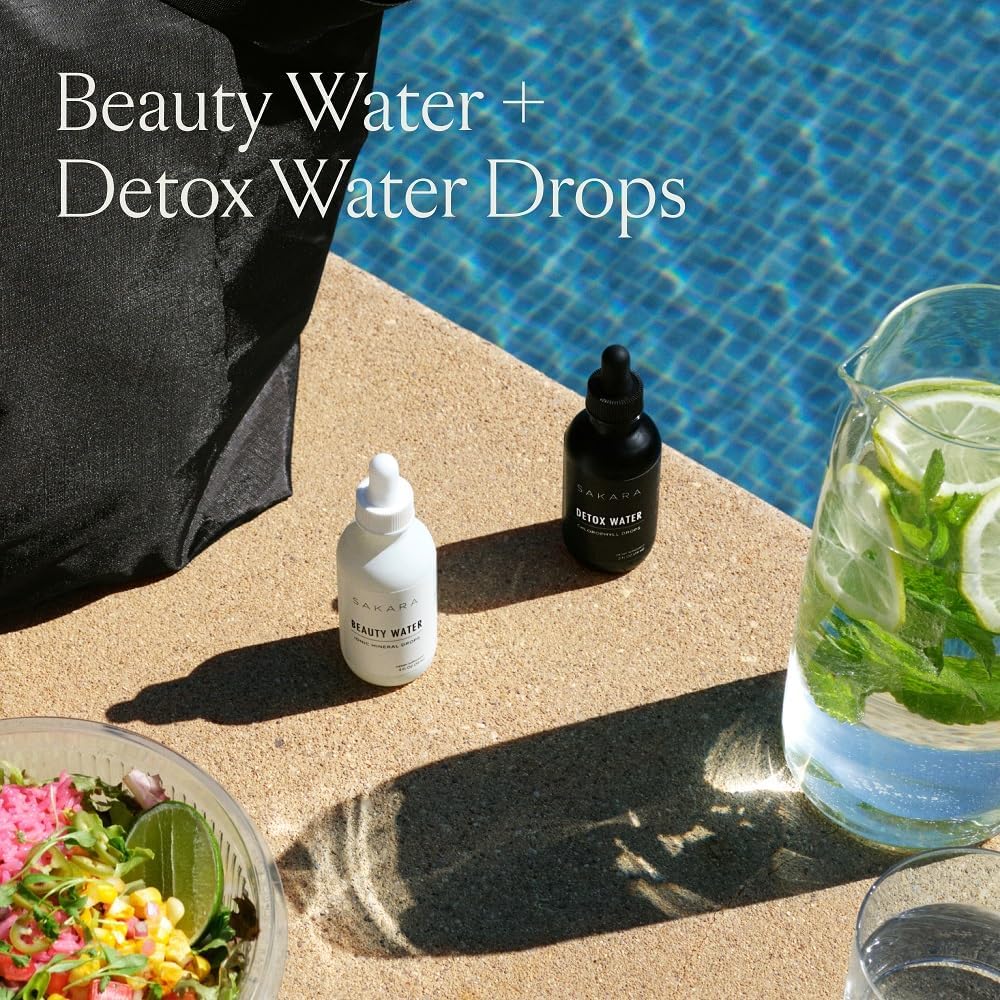 Sakara Beauty Water Drops - Liquid Chlorophyll & Trace Minerals Supplement for Detox, 60 Servings