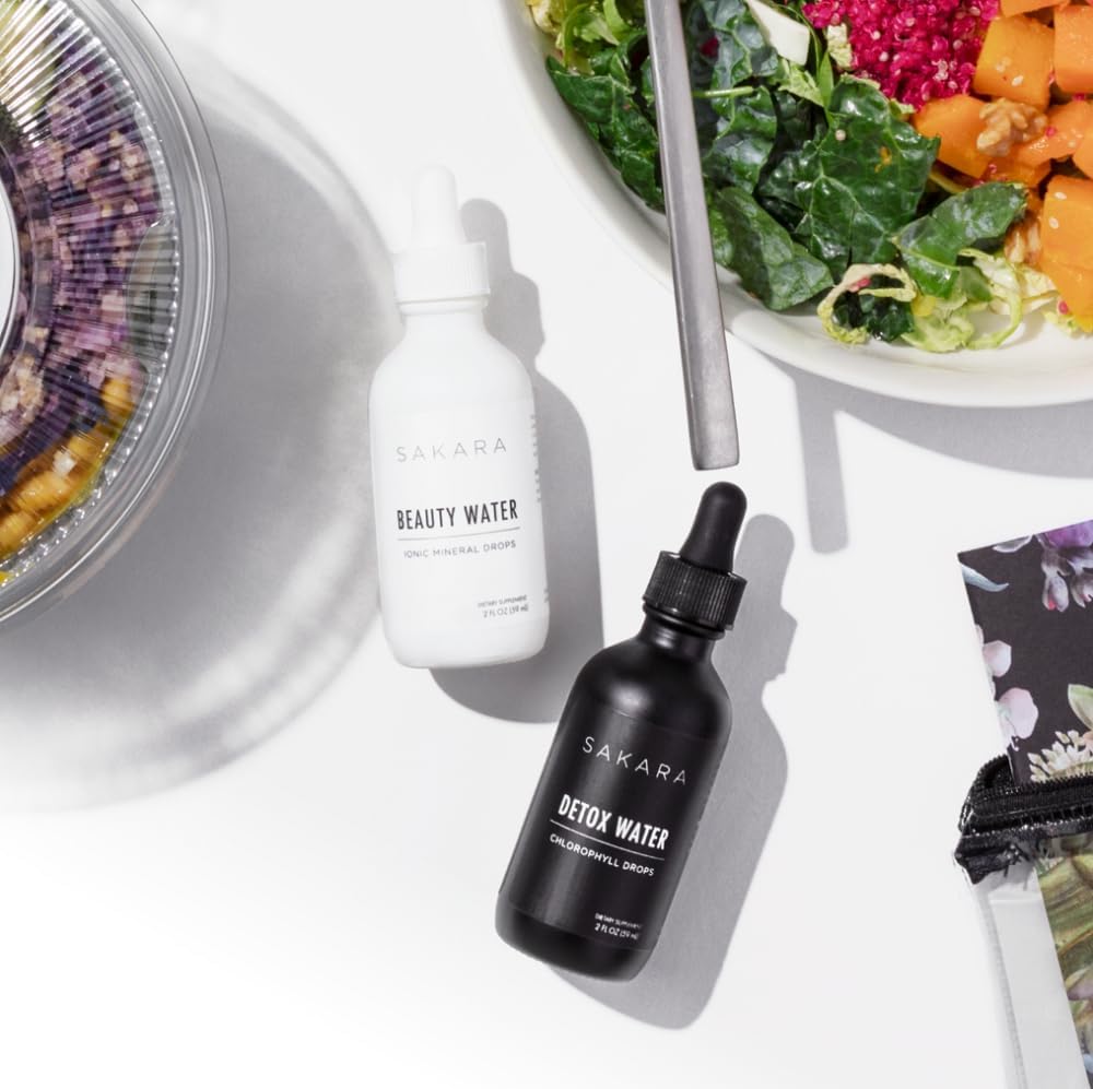 Sakara Beauty Water Drops - Liquid Chlorophyll & Trace Minerals Supplement for Detox, 60 Servings