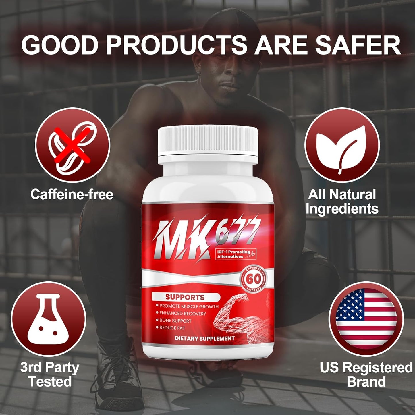 SAKQIY Ultra Sports Capsules for Men & Women - Muscle Strength, Growth, Recovery Support - 60 Pills