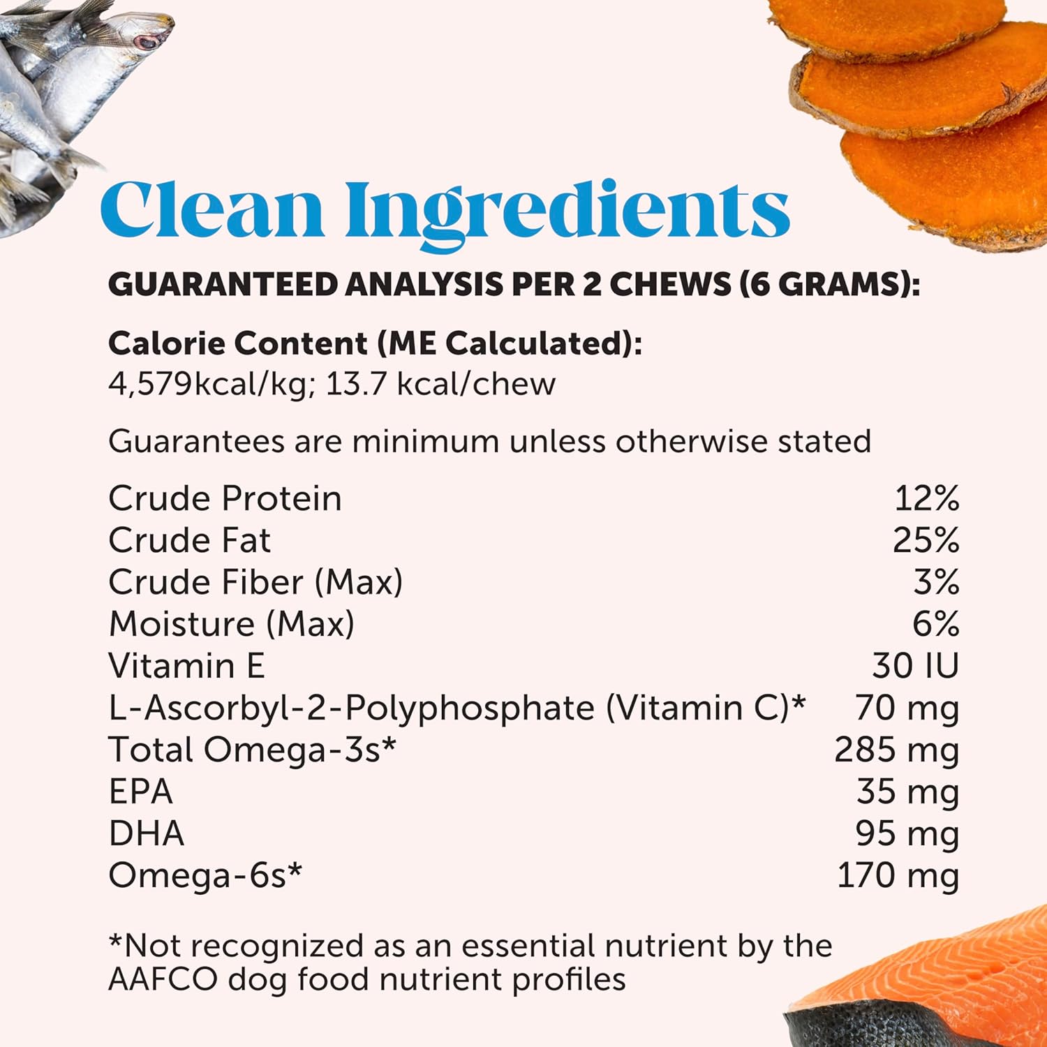 Salmon Chews for Dogs - Omega 3 Fish Oil & Natural Salmon Oil Supplements for Skin & Coat Health, Itch Relief, Shedding Control - 90 Ct