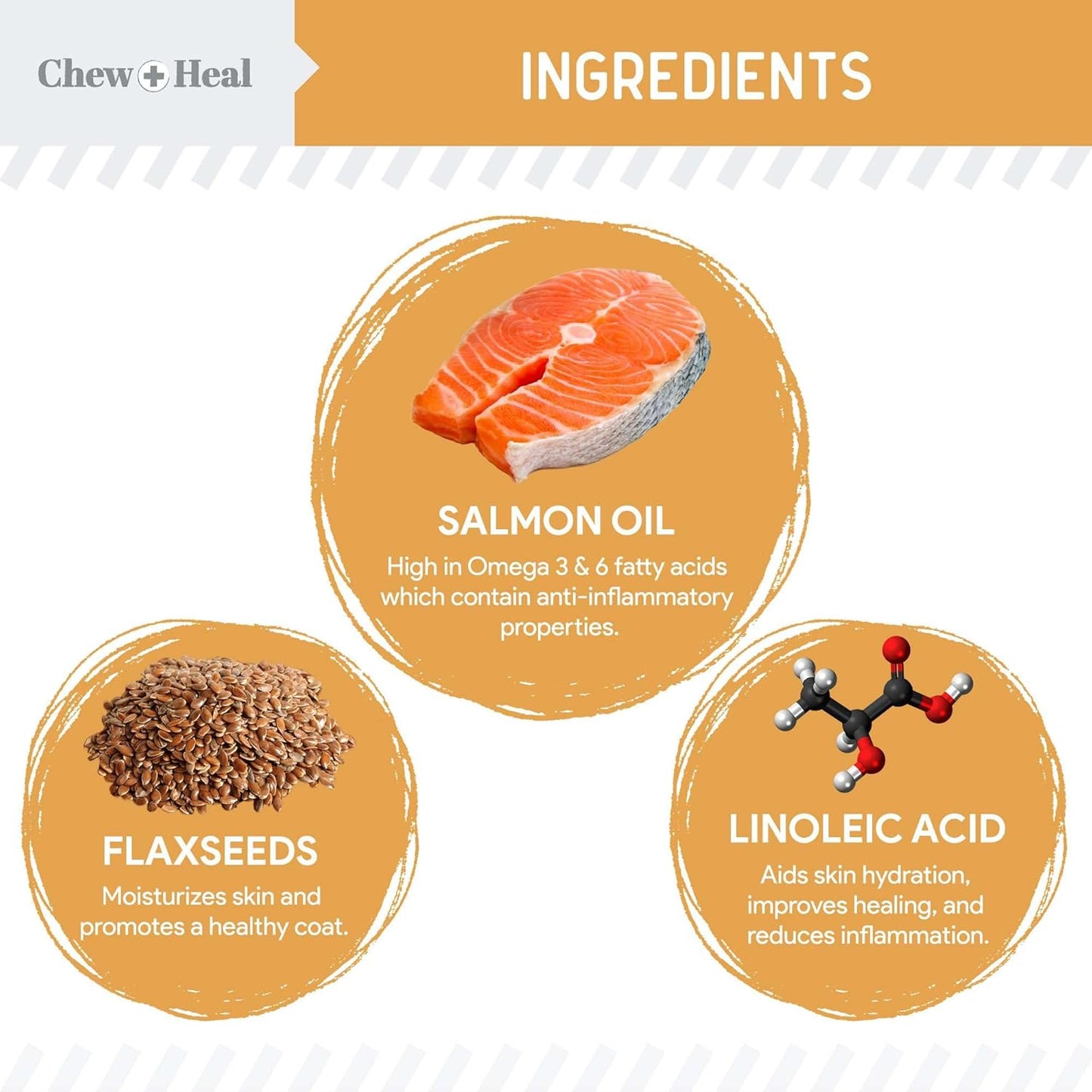 Salmon Oil Soft Chews for Dogs - Skin & Coat Omega Treats with Essential Fatty Acids, Vitamins, and Antioxidants - Made in USA - 180 Count