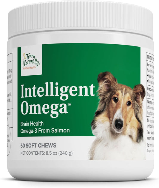 Salmon Omega-3 Soft Chews for Dogs - Promotes Brain & Eye Health - 60 Servings