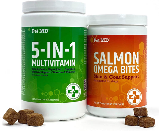 Salmon Omega Bites with 5in1 Multivitamin Softchews for Pets