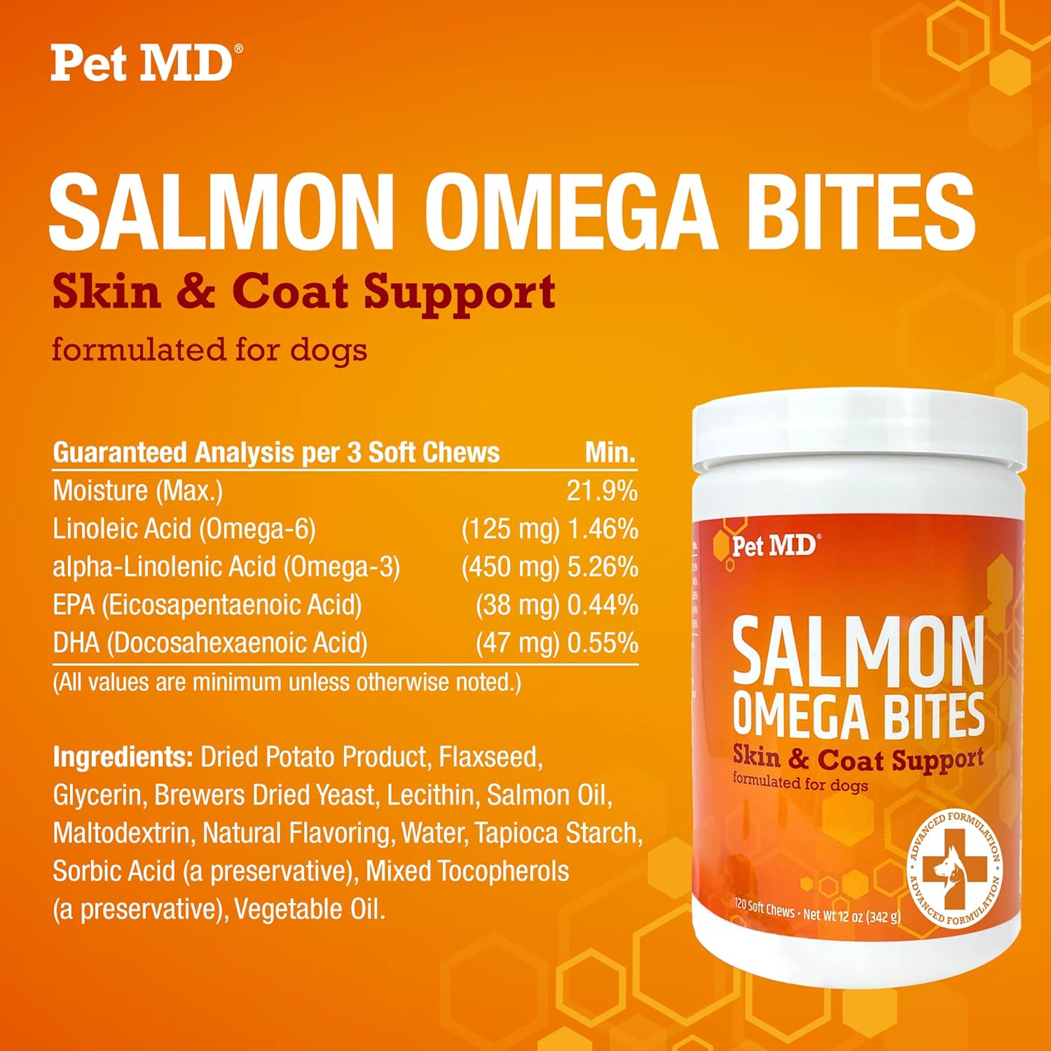 Salmon Omega Bites with 5in1 Multivitamin Softchews for Pets