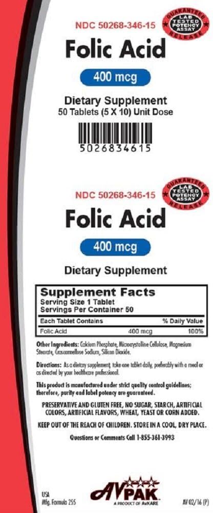 SaludPPE Folic Acid Tablets - 400MCG, Pack of 50