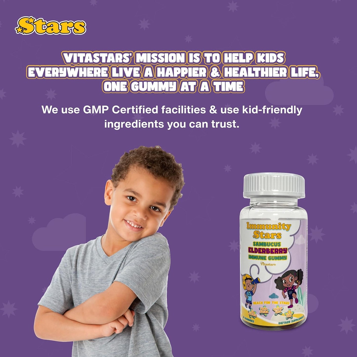 Sambucus Elderberry Gummies with Vitamin C and Zinc for Immune Support, 30 Delicious Gummies for Kids and Adults