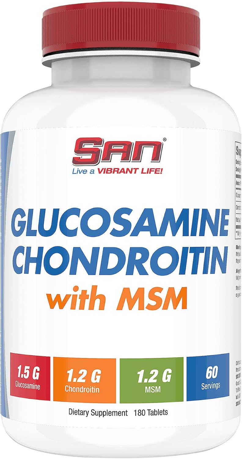 SAN Nutrition Glucosamine Chondroitin with MSM Complex - Natural Joint Support Formula, 60 Servings
