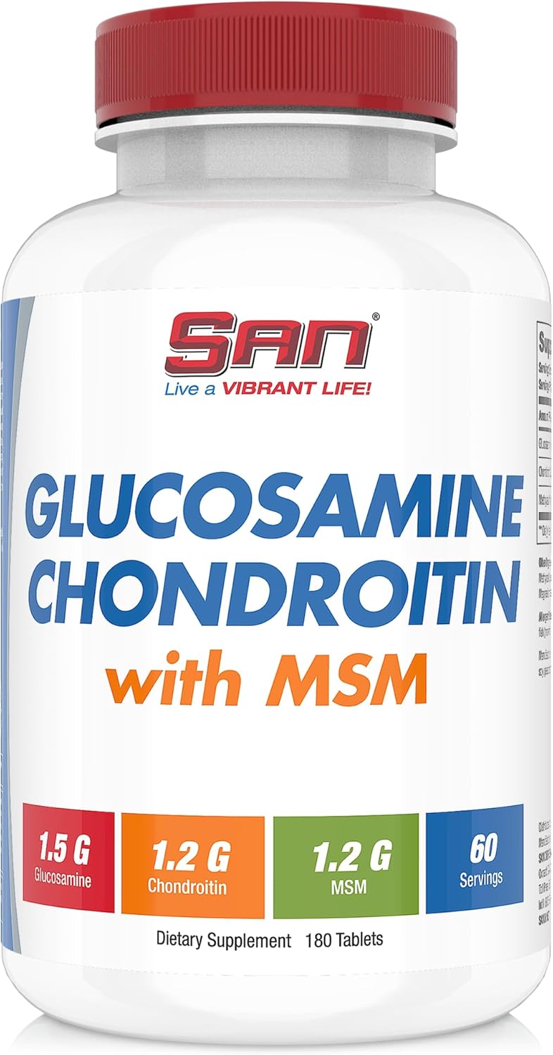 SAN Nutrition Glucosamine Chondroitin with MSM Complex - Natural Joint Support Formula, 60 Servings