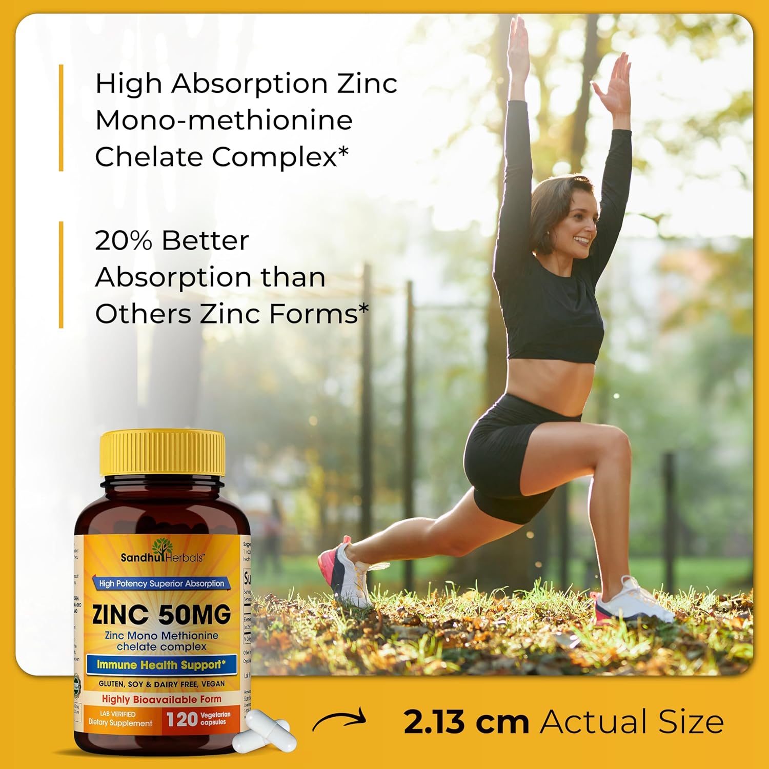 Sandhu Herbals Zinc & Magnesium 6-in-1 Complex Supplement Combo - Immune, Sleep, Heart, Bone Health Support