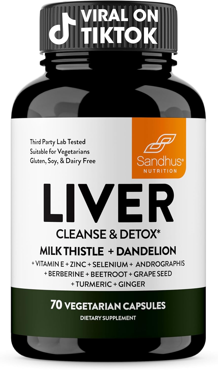 Sandhu's Liver Renew Cleanse & Organic Castor Oil 16 fl. Oz| Supports Liver, Body, Eyelashes, Hair & Skin Health | All-Natural Formula