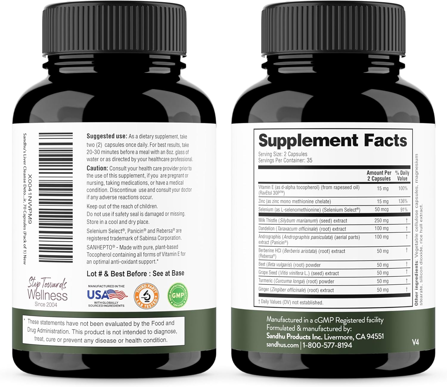 Sandhu's Liver Renew Cleanse & Organic Castor Oil 16 fl. Oz| Supports Liver, Body, Eyelashes, Hair & Skin Health | All-Natural Formula