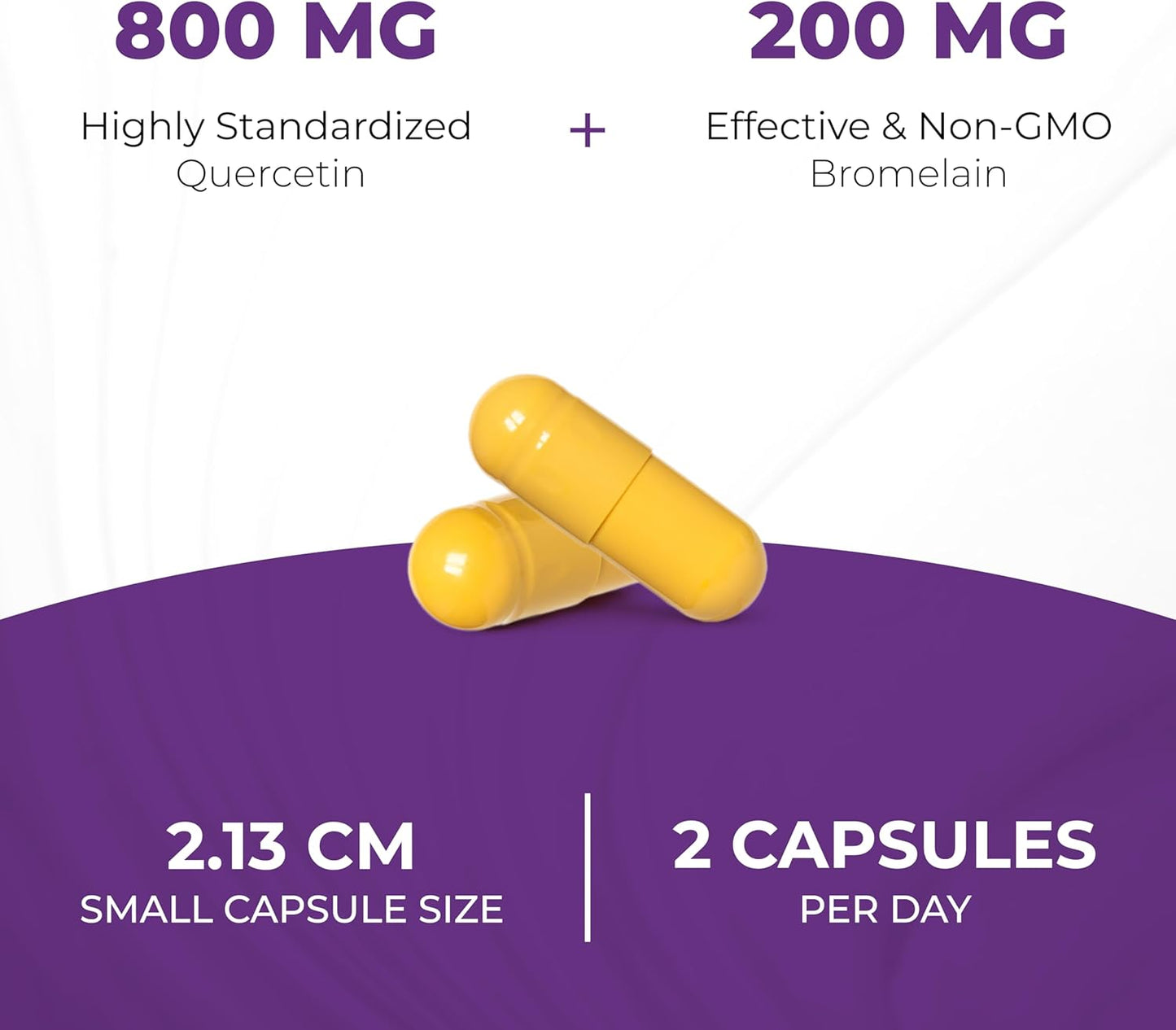 Sandhu's Quercetin with Bromelain 1000mg 120 Count (Pack of 3) Vegetarian Capsules - Immune & Respiratory Health Support Bioflavonoids